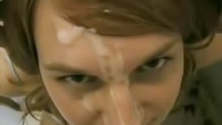 Naughty Teen Gets Facialized After Giving Her Boo A Blowjob