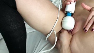 Real amature wife fisting hard orgasm on vibrator magic wand