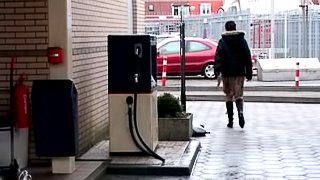 Sucking and getting fucked by a cock trhough a glory hole