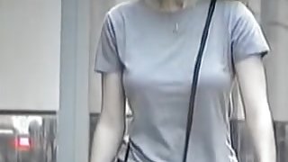 Candid voyeur video with milf wearing no bra down blouse 05zr