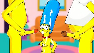 Marge big tits double cumshot. Big facial