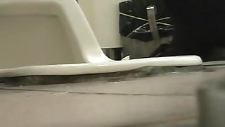 Girls pee in public toilet and get spy closeups on the cam