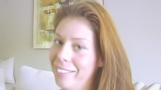 Thong-clad slut with huge hooters and a big hot ass playing with a stranger's hard dick