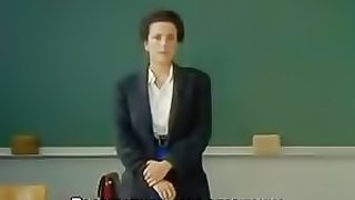 Sexy Brunette Teacher Strips and Gives Lesson To Naked Students