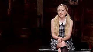 Sexy Blonde with Little Tits Manhandled!