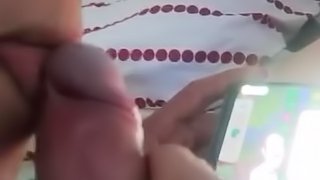 Candy Crush fun time - playing with his dick
