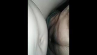 Pregnant chick gets cum on tits