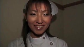 Hitomi Ikeno gets vibrator on hairy pussy through crotc