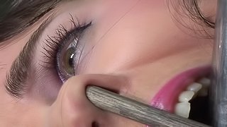 Coral Aorta is a sweet brunette who loves enduring pain