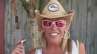 Hot blonde Milf picked up for her first bangvan fuck party orgy