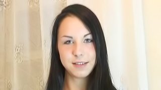 Hot sexy brunette Clarissa is having fun with her toys