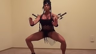 Marital Arts Female Bodybuilder Could Slice and Dice You, Kick Your Ass!