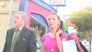 It is Hannah's great chance to taste the experienced cock