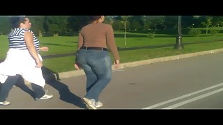 Mature Latina Supa Thick In Loose Jeans