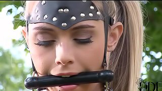 Hardcore outdoor BDSM scene with Chloé Toy